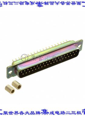 1218124-4 连接器37POS插头公引脚2排D-Sub通孔