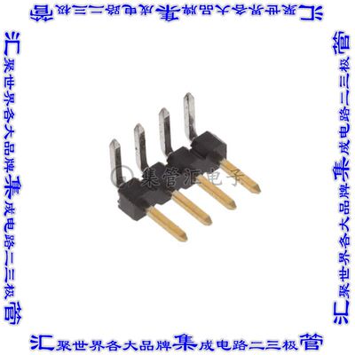 2842110-4 针座连接器4POS分离式2mm公形插针通孔直角镀金