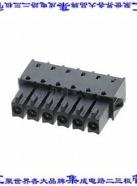 1830605 端子块连接器6POS接头母型插口3.5mm黑色90DEG通孔