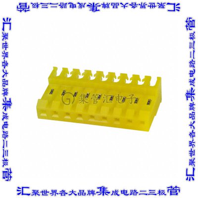 3-640600-9 矩形连接器9POS插座3.96mm母插口黄色IDC锡自由悬挂