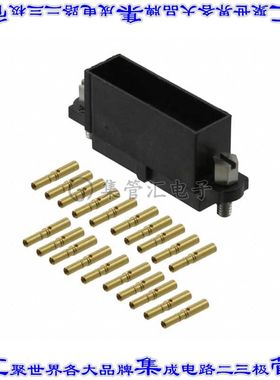 M80-4662005 矩形连接器20POS插座2排2mm母插口黑色压接镀金自由
