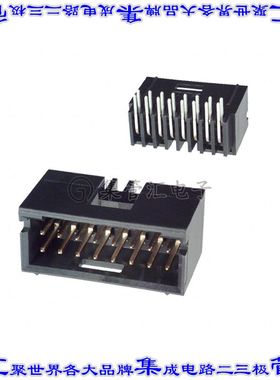 103167-5 针座连接器16POS接头2排2.54mm公形插针通孔直角镀金