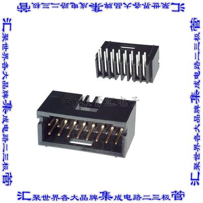 5-102617-6 针座连接器16POS接头2排2.54mm公形插针通孔直角镀金