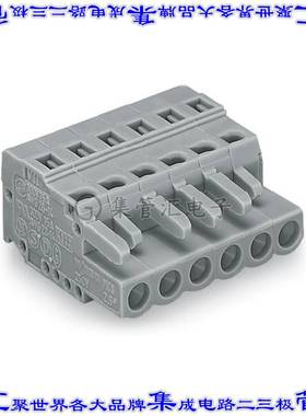 231-108/026-000 端子块连接器8POS插头母插口5mm灰色自由悬挂