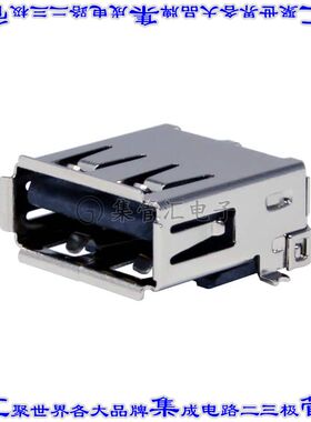 KUSBX-SMT4-ASFS1N-BTR 连接器USB-A插座4POS USB 2.0表面贴装直