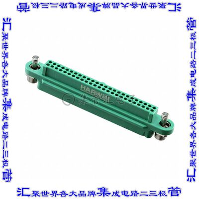 G125-2245096F1 矩形连接器外壳50POS插座2排1.25mm母形插口绿色