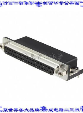 ADF37A-KG-TASB5 连接器37POS插座母插口2排D-Sub通孔直角
