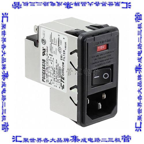 6-6609107-9 电源接入连接器3POS插座公插片模块IEC320-C14面板安