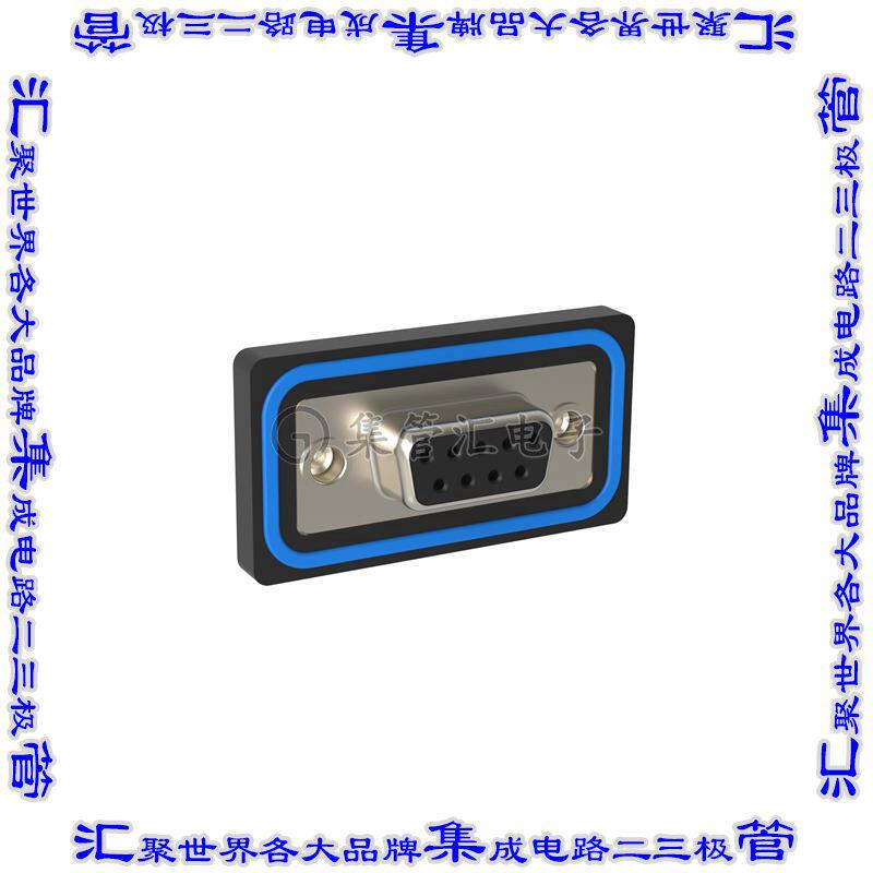 L17ED09S10 连接器9POS插座母插口2排D-Sub面板安装通孔