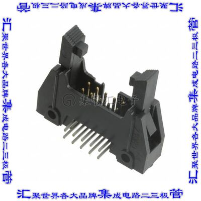 D3793-5302-AR 针座连接器10POS接头2排2.54mm公形插针通孔直角镀