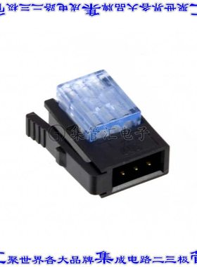 37103-A165-00E MB 矩形连接器3POS插头2mm公引脚黑色IDC镀金自由