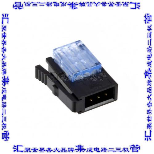 37103-A165-00E MB 矩形连接器3POS插头2mm公引脚黑色IDC镀金自由