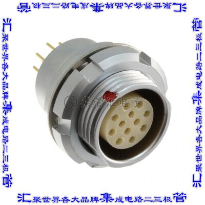822B012-213R001 圆形连接器12POS插座母插口焊接镀金面板安装通