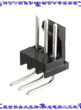 3-647630-3 针座连接器3POS接头2.54mm公形插针通孔直角锡