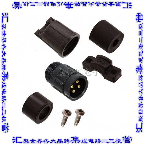 5282-4PG-515 圆形连接器4POS插座公形引脚焊杯镀金自由悬挂