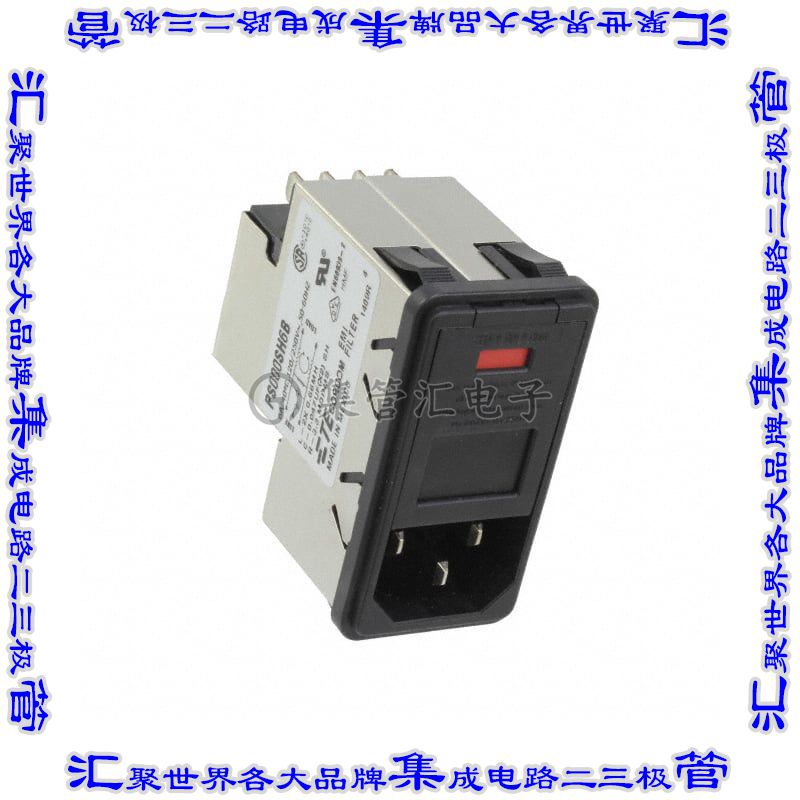 PS000SH6B 电源接入连接器3POS插座公插片模块IEC320-C14面板安装