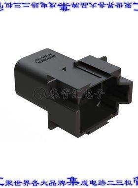 AT04-08PA-RDBLK 矩形连接器外壳8POS插座2排公形引脚黑色自由悬