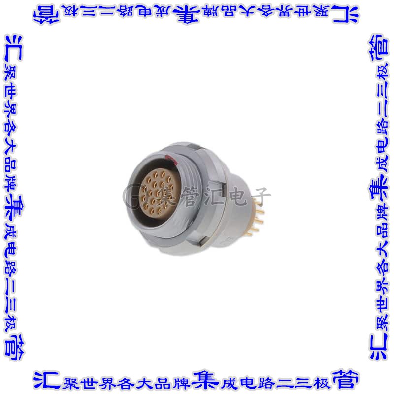 EEG.2B.319.CLN 圆形连接器19POS插座母插口焊接镀金面板安装通孔