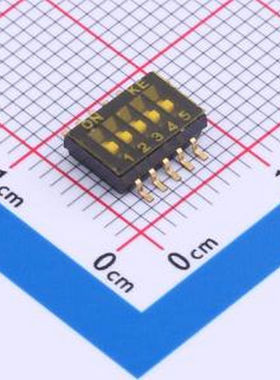 DSHP05TSGET 1.27mm 5位贴片拨码开关(S脚) SMD-10P,5.4x7.9mm 拨
