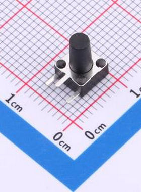 TS-1095C-A13B3-D2 6*6*10mm卧插边三脚轻触开关250gf DIP 轻触开