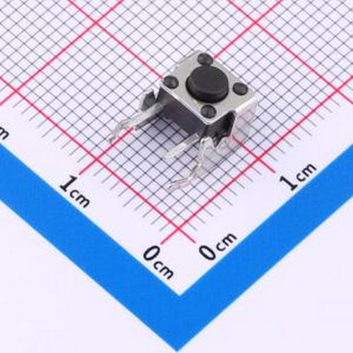 TS013-CBW0FH4.5 6*6*4.5mm 卧插 250GF 带支架 轻触开关 插件-4P
