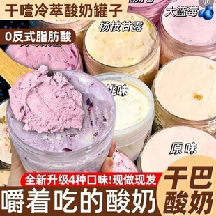 希腊冷萃干噎酸奶草莓香芋多口味固体奶酪罐子高颜值蛋糕甜品商用