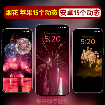 实况星空中的烟花效果苹果手机动态壁纸iPhone16照片安卓手机壁纸
