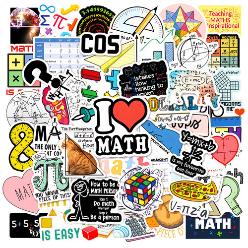 50张我爱数学math个性创意贴画