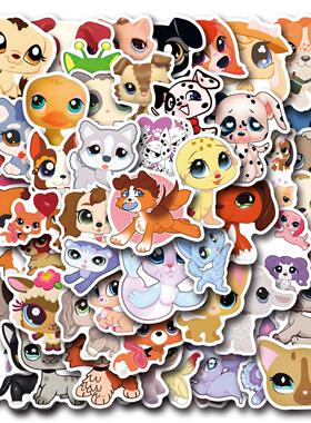 55张卡通Littlest Pet Shop贴画笔记本电脑手机旅行箱吉他diy贴纸