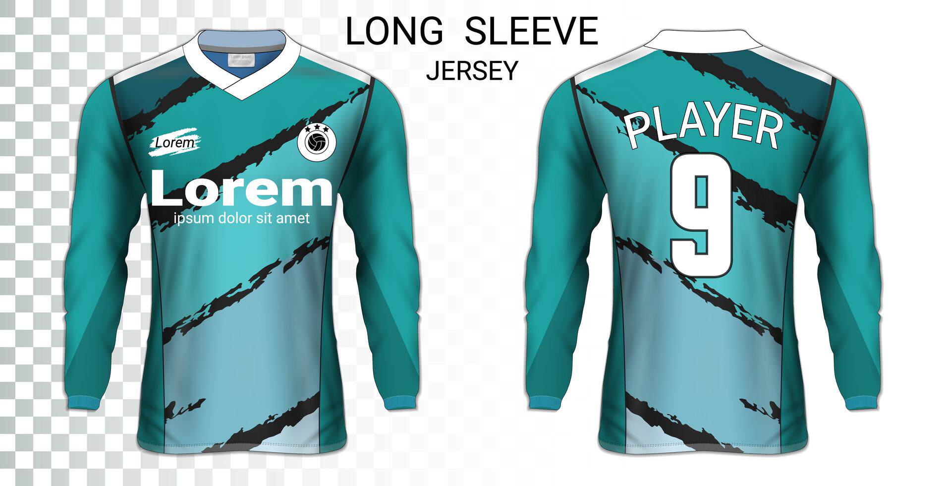 专业足球训练服转印图案原创一对一个性订制设计矢量ai平面效果图