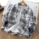 中大童男孩洋气休闲百搭夹克 儿童春秋装 男童格子衬衫 外套2026新款