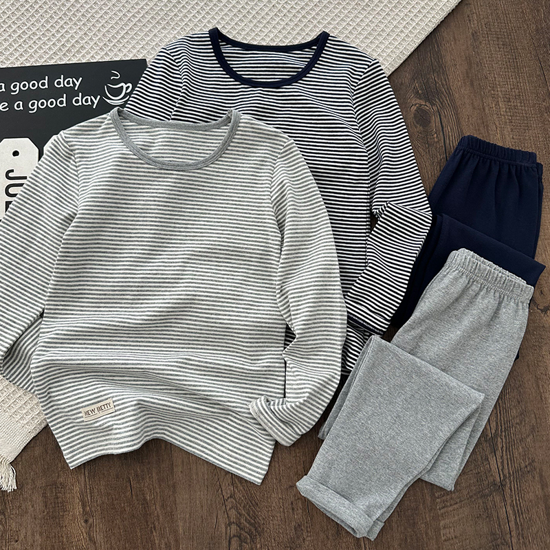 男童家居服套装秋冬打底衫2025儿童德绒保暖中大童秋衣秋裤两件套