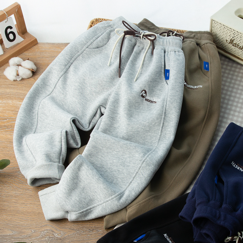男童裤子春秋款2025新中大童运动卫裤儿童装双色抽绳男孩休闲长裤