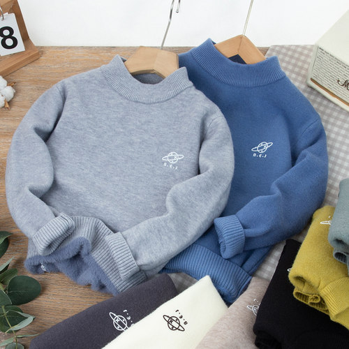 男童冬季圆领休闲毛衣