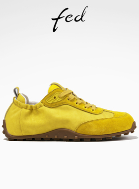 fed黄色德训鞋夏季新款女鞋轻便阿甘鞋休闲运动鞋女款S0410-ZC650
