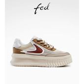 女夏季 R0429 新款 休闲运动鞋 fed厚底鞋 透气增高板鞋 女鞋 女款 YA533