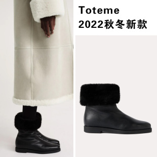 The 瑞典代购 雪地靴 Toteme Duty 小牛皮人造毛时尚 Off