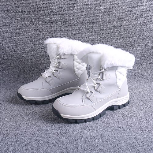 冬季欧洲抗寒-30°保暖雪地靴加毛加厚加绒雪地棉防水防滑中帮靴