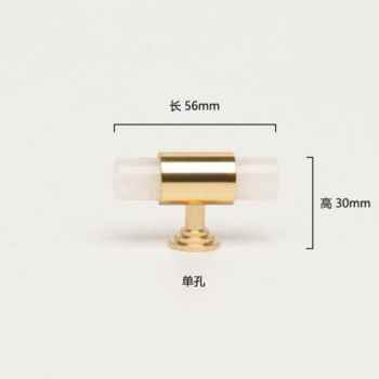 新品厂促水晶拉手柜门现代衣柜橱柜抽屉美式单孔柜子把手金色轻i.