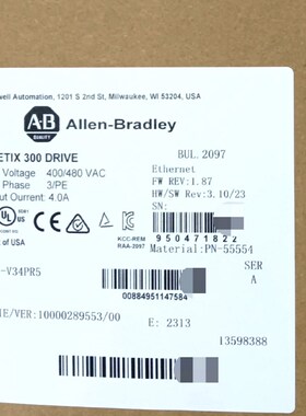 2097-V34PR5 Allen-Bradley罗克韦 议价