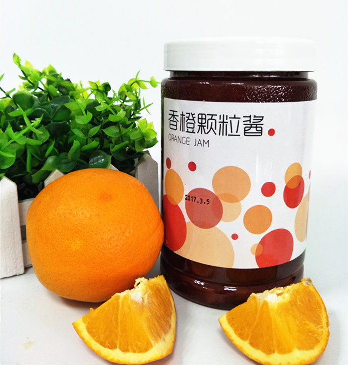 新品茗人道果酱香橙颗粒果酱1.2kg水果茶专用调味果酱奶茶店