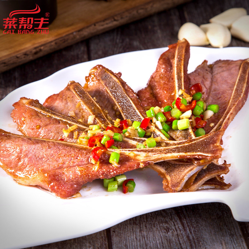 新品菜帮主蒜香扇子骨900g/10根腌制猪排半成品冷冻餐饮酒店