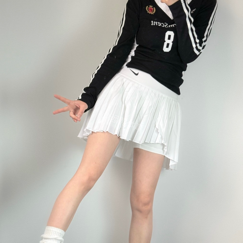 耐克女防走光百褶网球短裙DR6850