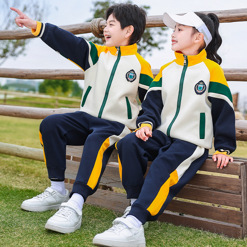 日本无印mu幼儿园园服夏季薄款儿童班服小学生夏装校服套装毕业运