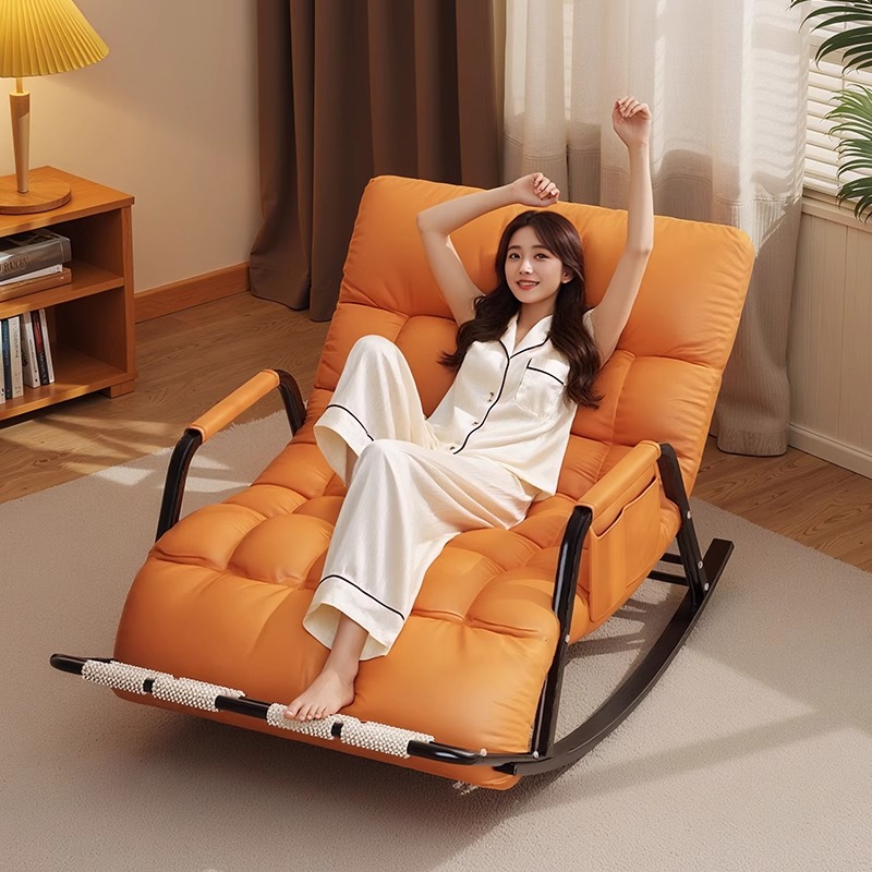 日本无印mu摇摇椅躺椅大人成人可睡觉网红双人懒人沙发阳台客厅家