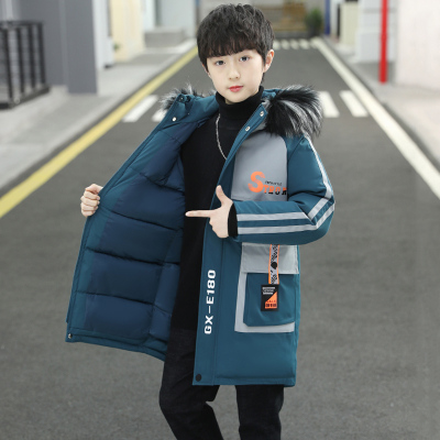 日本无印mu男童棉服冬季2025新款加厚儿童羽绒棉衣中大童棉袄中长