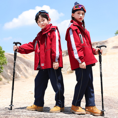 日本无印mu男女童三件套可拆卸校服班服儿童防风冲锋衣三合一2025