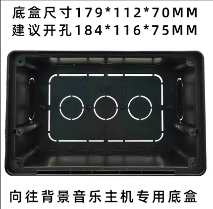 向往BOX 4S C10 V8PRO C12 X8PRO M10背景音乐主机暗盒通用底盒