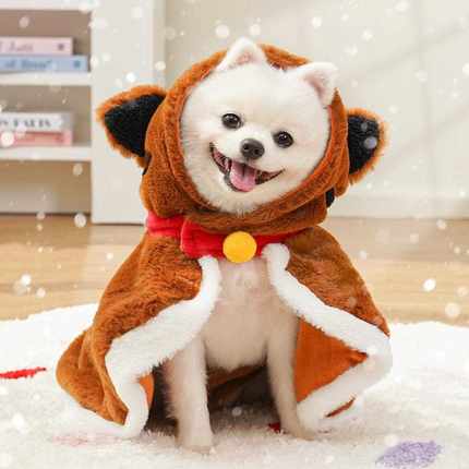 物衣服猫咪披风衣老虎冬季保暖宠加厚狗狗披风小型犬毛绒斗篷