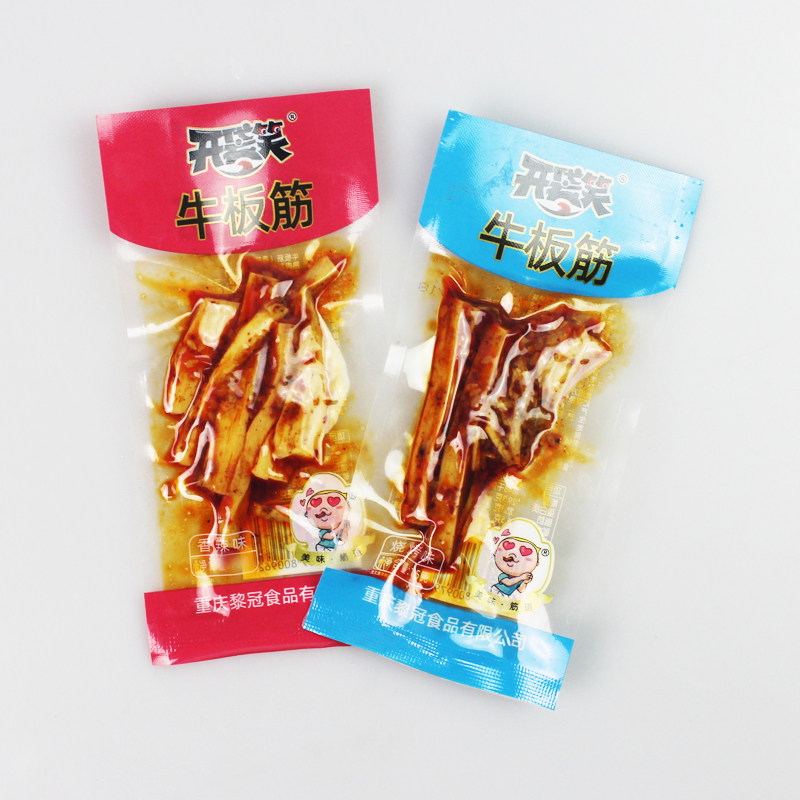 新货开袋笑牛板筋10g*30独立小包装香辣味牛肉干类下酒菜熟食零食